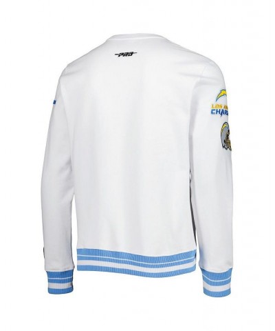 Men's LA Chargers White Mash Up Pullover Sweatshirt $42.00 Sweatshirt