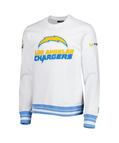 Men's LA Chargers White Mash Up Pullover Sweatshirt $42.00 Sweatshirt