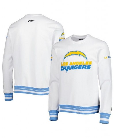 Men's LA Chargers White Mash Up Pullover Sweatshirt $42.00 Sweatshirt