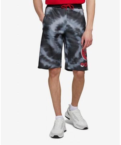 Men's Big and Tall Star Burst Fleece Drawstring Shorts Gray $29.00 Shorts