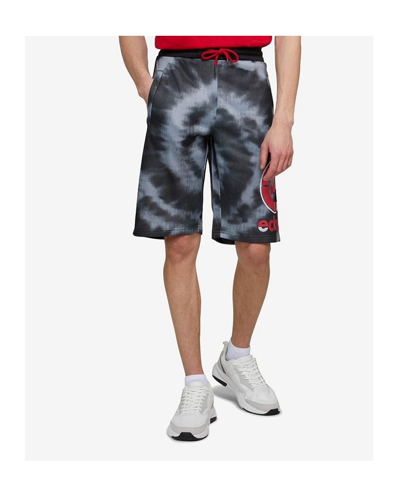 Men's Big and Tall Star Burst Fleece Drawstring Shorts Gray $29.00 Shorts