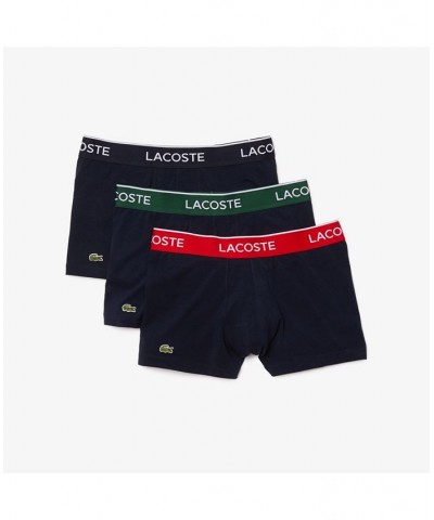 Men's Casual Classic Colorful Waistband Trunk Set, 3 Piece Black $24.68 Underwear