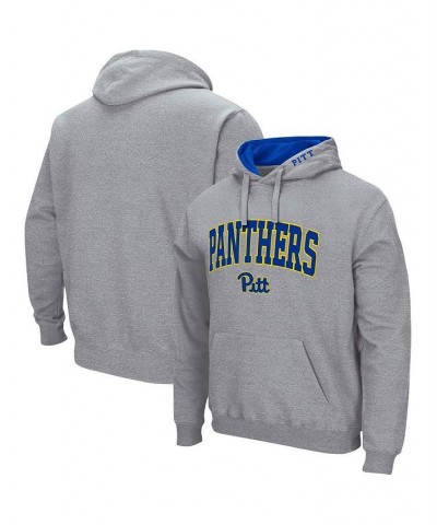 Men's Heathered Gray Pitt Panthers Arch & Logo 3.0 Pullover Hoodie $34.19 Sweatshirt