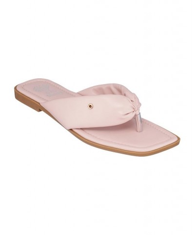 Women's Reid Flat Thong Sandals Pink $34.19 Shoes