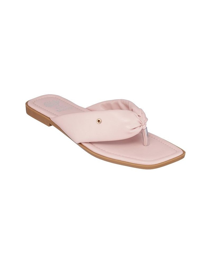 Women's Reid Flat Thong Sandals Pink $34.19 Shoes