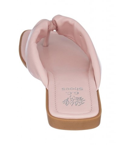 Women's Reid Flat Thong Sandals Pink $34.19 Shoes