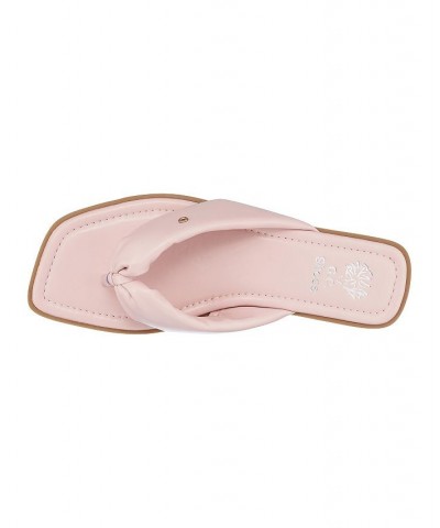 Women's Reid Flat Thong Sandals Pink $34.19 Shoes