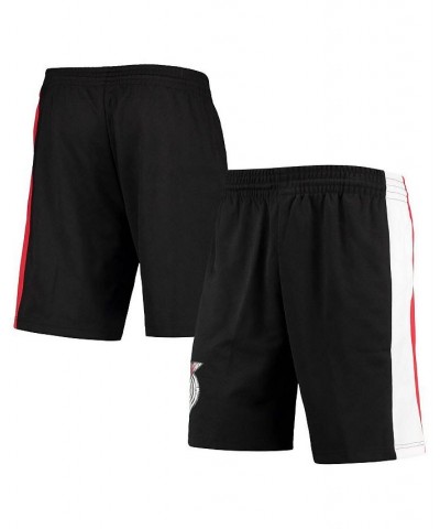 Men's Black Portland Trail Blazers Hardwood Classics 75th Anniversary Swingman Shorts $50.70 Shorts