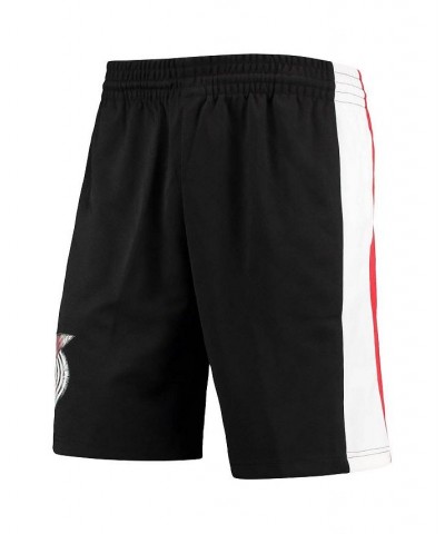 Men's Black Portland Trail Blazers Hardwood Classics 75th Anniversary Swingman Shorts $50.70 Shorts