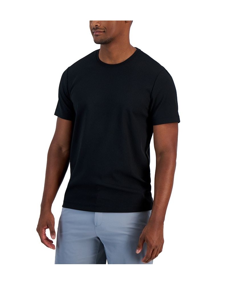 Men's Core Tech Solid Ribbed-Knit T-Shirt PD01 $10.56 T-Shirts