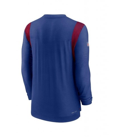 Men's Royal New York Giants Sideline Tonal Logo Performance Player Long Sleeve T-shirt $33.63 T-Shirts