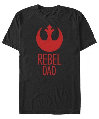 Men's Rebel Dad Short Sleeve Crew T-shirt Black $15.75 T-Shirts