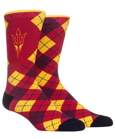 Men's Maroon Arizona State Sun Devils Hyperoptic Argyle Dress Socks $9.24 Socks