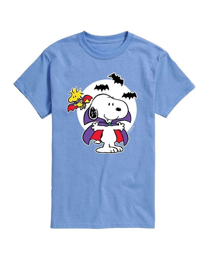 Men's Peanuts Snoopy Vampire T-shirt Blue $16.10 T-Shirts