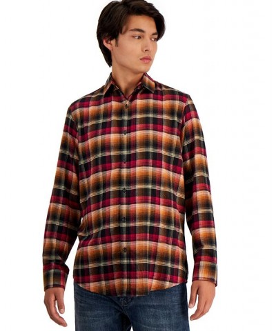 Men's Long-Sleeve Iris Plaid Shirt Black $13.91 Shirts