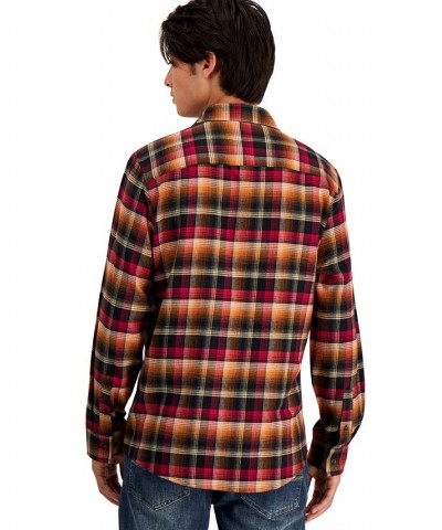 Men's Long-Sleeve Iris Plaid Shirt Black $13.91 Shirts