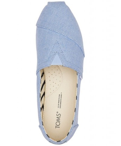 Women's Alpargata Heritage Recycled Slip-On Flats Blue $29.44 Shoes