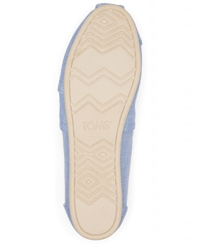 Women's Alpargata Heritage Recycled Slip-On Flats Blue $29.44 Shoes