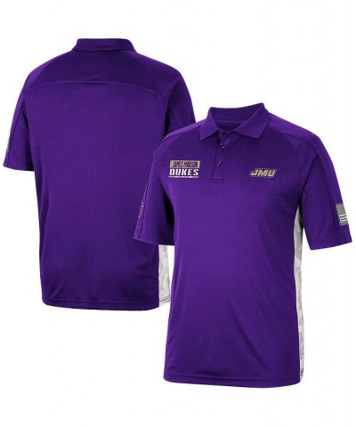 Men's Purple James Madison Dukes OHT Military-Inspired Appreciation Snow Camo Polo Shirt $26.40 Polo Shirts