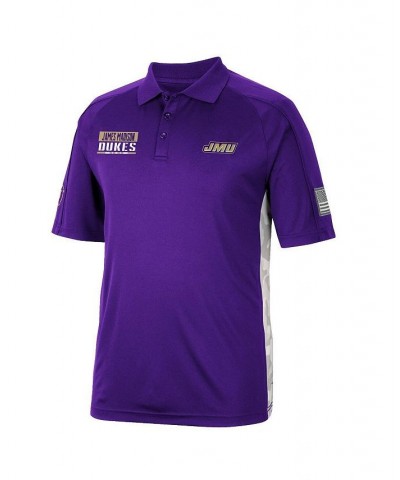 Men's Purple James Madison Dukes OHT Military-Inspired Appreciation Snow Camo Polo Shirt $26.40 Polo Shirts