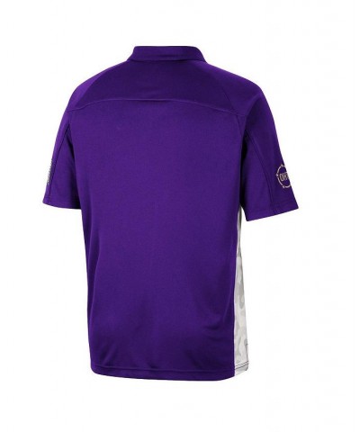 Men's Purple James Madison Dukes OHT Military-Inspired Appreciation Snow Camo Polo Shirt $26.40 Polo Shirts