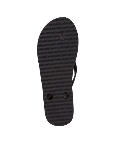 Women's Sparks Flat Thong Sandals Black $20.40 Shoes