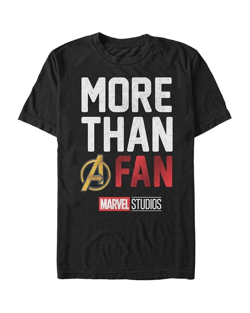 Marvel Men's More Than a Fan, Short Sleeve T-shirt Black $15.40 T-Shirts