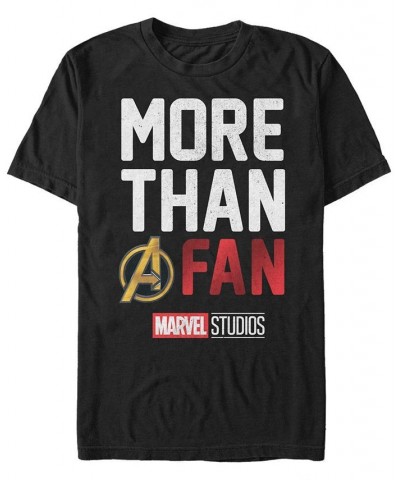 Marvel Men's More Than a Fan, Short Sleeve T-shirt Black $15.40 T-Shirts