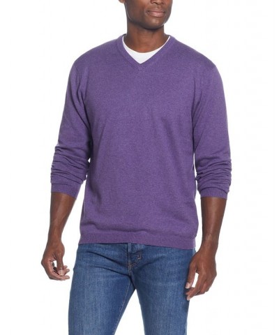 Men's Cotton Cashmere V-Neck Sweater PD06 $15.89 Sweaters