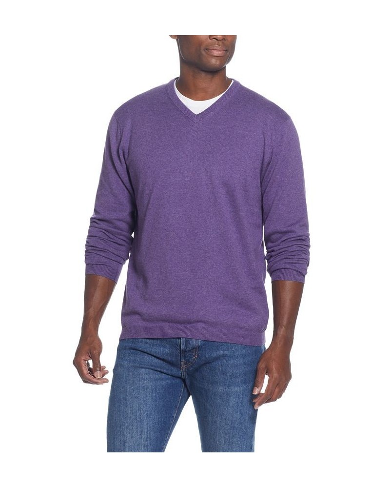 Men's Cotton Cashmere V-Neck Sweater PD06 $15.89 Sweaters