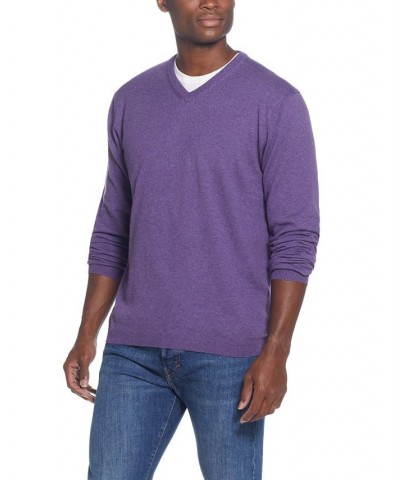 Men's Cotton Cashmere V-Neck Sweater PD06 $15.89 Sweaters