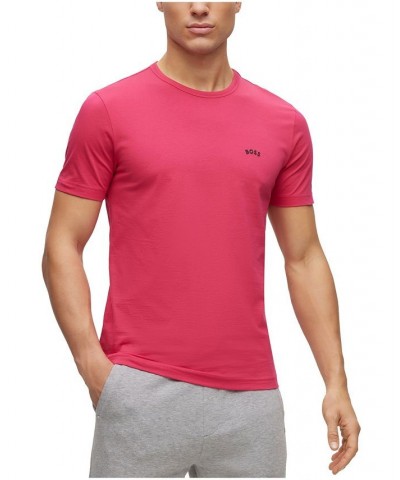 BOSS Men's Regular-Fit Logo Cotton T-shirt Pink $32.64 T-Shirts