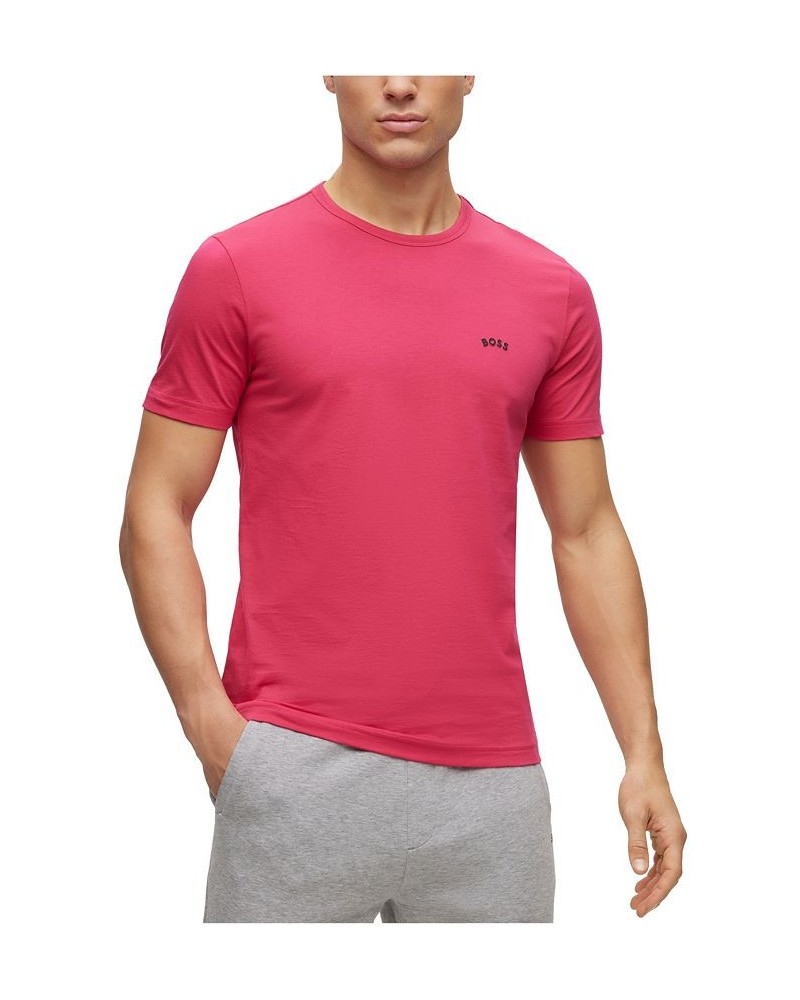 BOSS Men's Regular-Fit Logo Cotton T-shirt Pink $32.64 T-Shirts