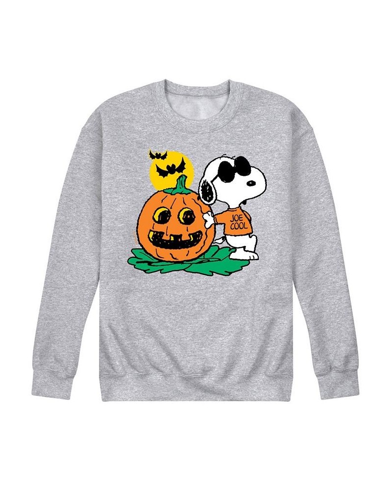 Men's Peanuts Joe Cool Fleece T-shirt Gray $26.40 T-Shirts