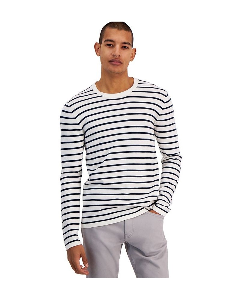 Men's Malennon X Classic-Fit Stripe Long-Sleeve T-Shirt Blue $60.04 T-Shirts