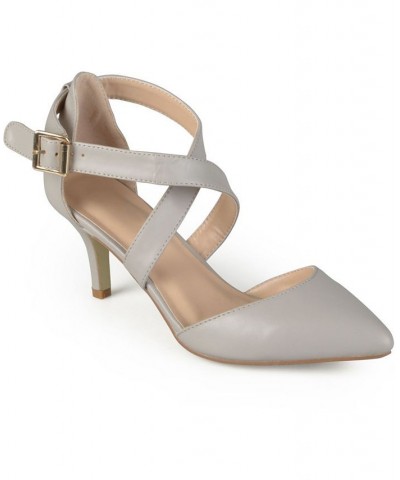 Women's Riva Crisscross Heels Gray $36.90 Shoes