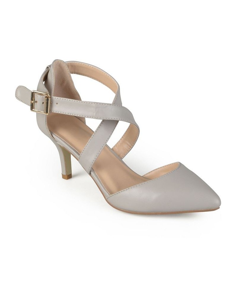 Women's Riva Crisscross Heels Gray $36.90 Shoes