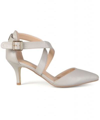 Women's Riva Crisscross Heels Gray $36.90 Shoes