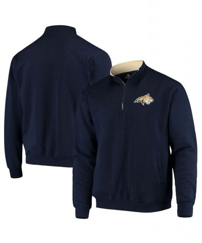 Men's Navy Montana State Bobcats Tortugas Logo Quarter-Zip Jacket $34.79 Sweatshirt