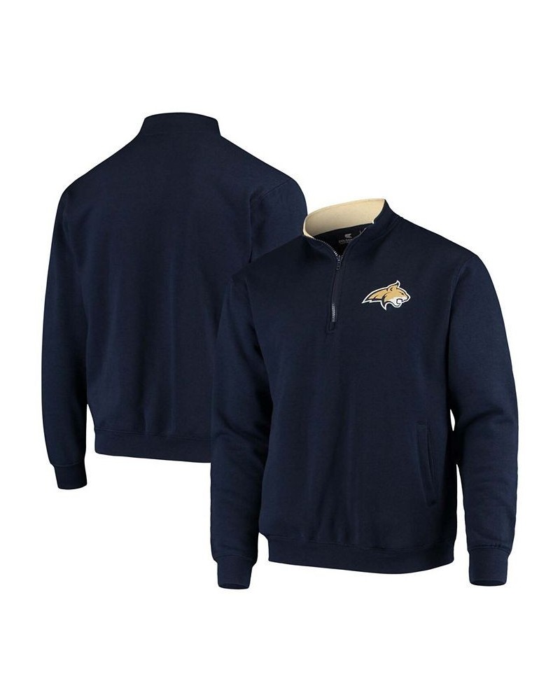 Men's Navy Montana State Bobcats Tortugas Logo Quarter-Zip Jacket $34.79 Sweatshirt