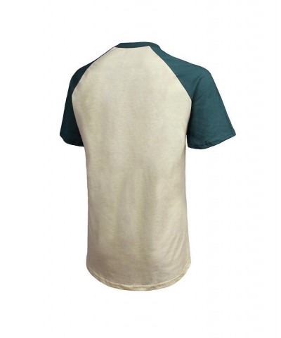 Men's Threads Cream, Midnight Green Philadelphia Eagles Super Bowl LVII Goal Line Stand Raglan T-shirt $24.20 T-Shirts