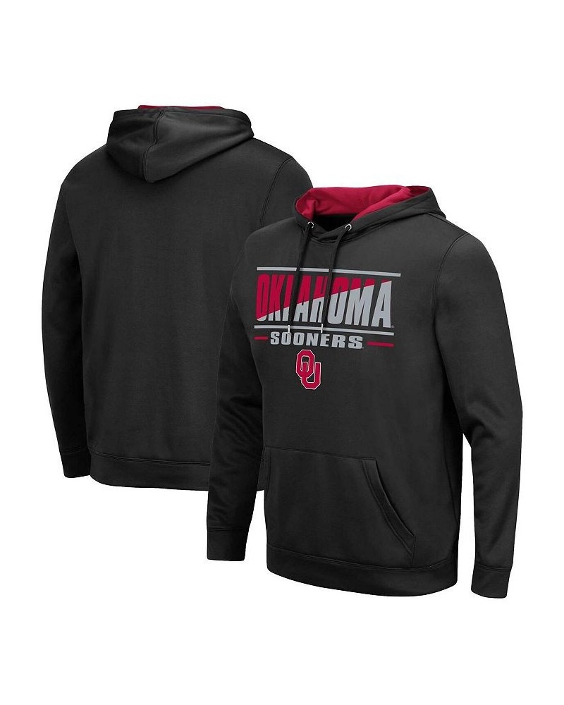 Men's Black Oklahoma Sooners Slash Stack 2.0 Pullover Hoodie $28.60 Sweatshirt