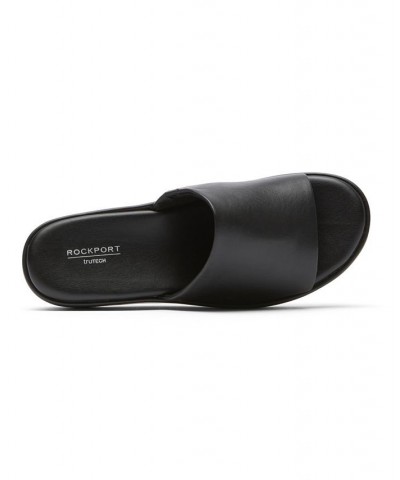 Women's Aubriella Slide Platform Sandal Black $41.60 Shoes