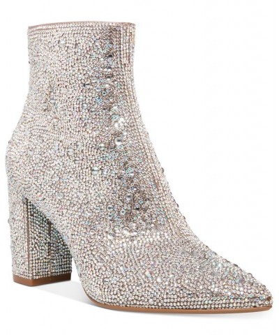 Betsey Johnson Women's Cady Evening Booties Silver $56.76 Shoes