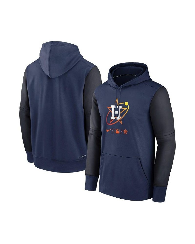 Men's Navy Houston Astros 2022 City Connect Therma Performance Pullover Hoodie $44.10 Sweatshirt