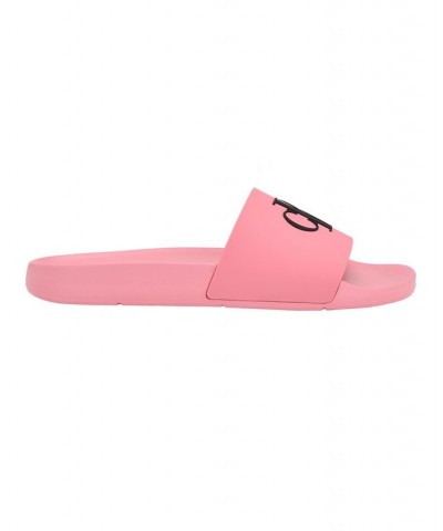 Women's Arin Beach Slide Slip-On Sandals Pink $24.75 Shoes