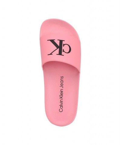 Women's Arin Beach Slide Slip-On Sandals Pink $24.75 Shoes