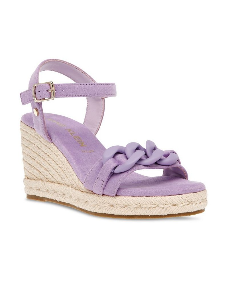 Women's Marina Wedge Sandal Purple $51.48 Shoes