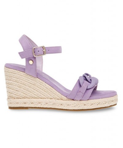 Women's Marina Wedge Sandal Purple $51.48 Shoes