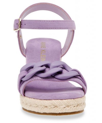 Women's Marina Wedge Sandal Purple $51.48 Shoes